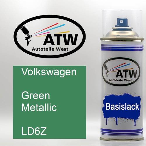 Volkswagen, Green Metallic, LD6Z: 400ml Sprühdose, von ATW Autoteile West.